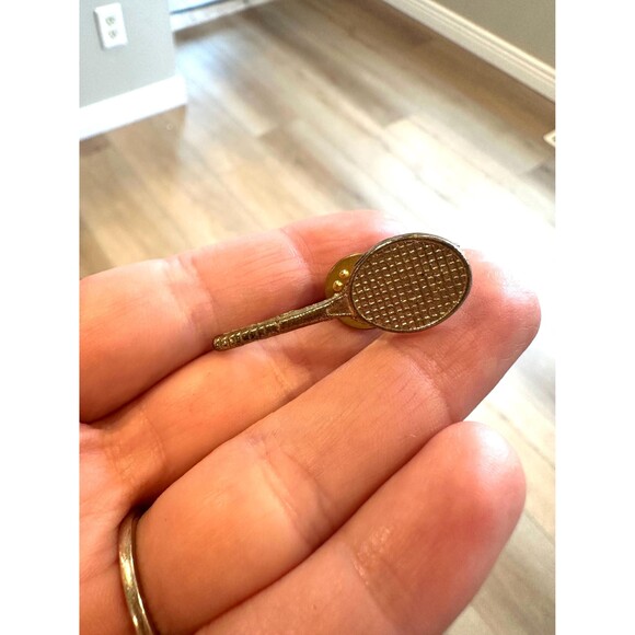 Tennis Racket Brooch Tennis Pin Tennis Brooch Gift for Tennis Partner - Picture 2 of 3